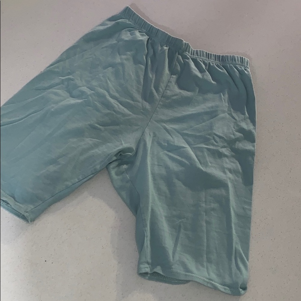 Turquoise/Mint Biker Shorts